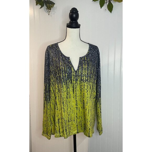 Noracora Womens Long Sleeve Tunic Top With Abstract Pattern - Picture 12 of 14